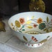 Vintage Baret Ware Compote Bowl in Orange, Gold, Teal, and Ivory Made in UK