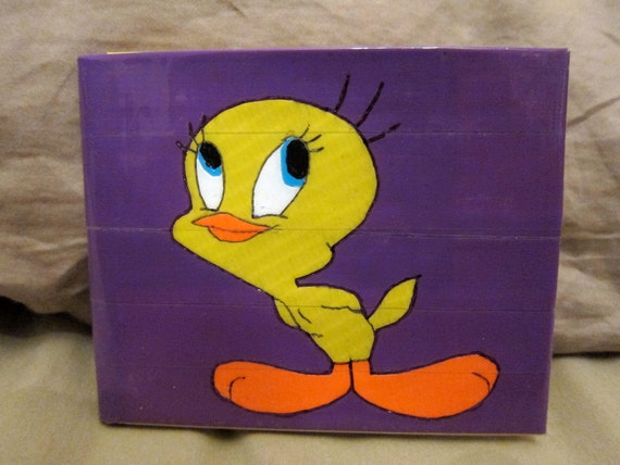 Tweety Bird Looney Tunes Purple Duct Tape Wallet