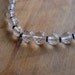 Vintage Crystal Clear Long Graduated Bead Necklace with Black Separator Beads
