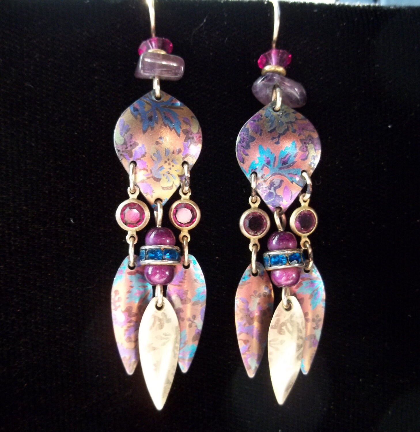 HOLLY YASHI Signed Vintage Dangle Earrings