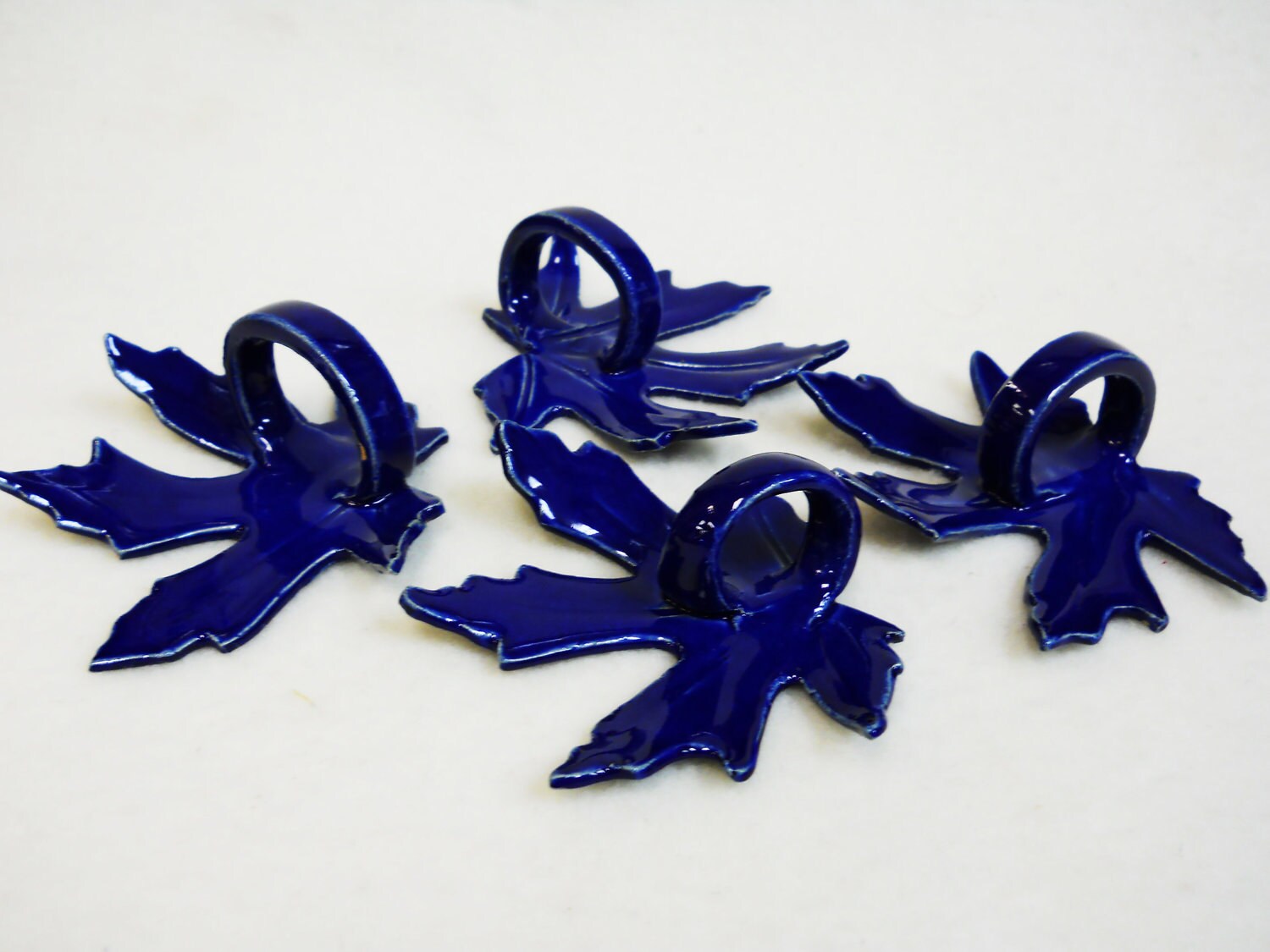 Handmade Ceramic Tile Napkin Ring Maple by HouseofWhisperingFir