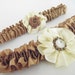Antique Gold Copper and Yellow Wedding Garter Set