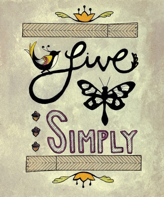 Items similar to Live Simply Print on Etsy