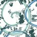 SALE 40% off! Liberty of London Fat Eighth 'Toto C', park scenes in blue and green Liberty print