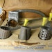 Vintage Hand Cranked triple Grater with yellow handles by Mouli