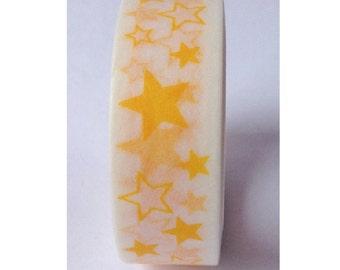 Japanese Washi Masking Tape - Yellow Star - 11 Yards