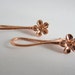 2 Pairs - 14K Rose Gold Plated Brass Floral Earwires (23x10MM)