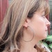 2 Pairs - Large Gunmetal Black Ear Wire Hoops, Basketball Wives Hoops, Gypsy Ear Hoops, Ear Wire (68MM)