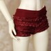Super Gem Retro Wine Ruffled Underpants For SD BJD - Last Pair