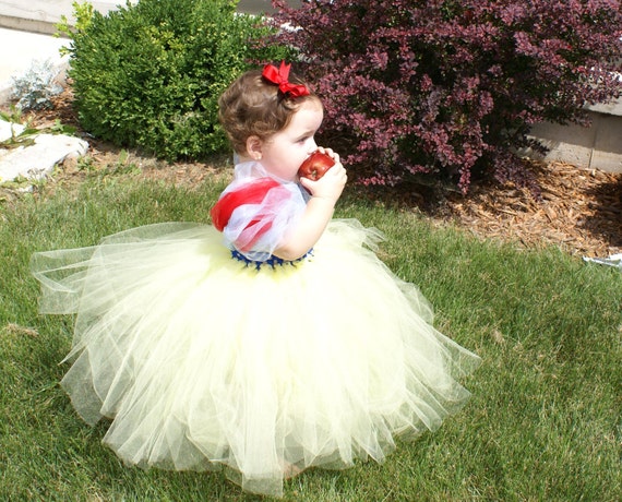 Snow White Inspired Toddler Tutu Dress by myOnceUponaFairytale