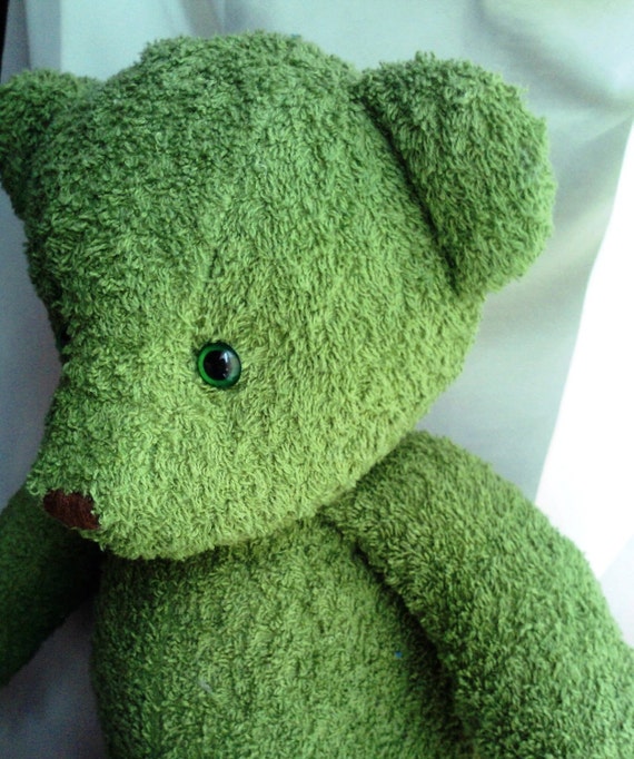 a green teddy bear