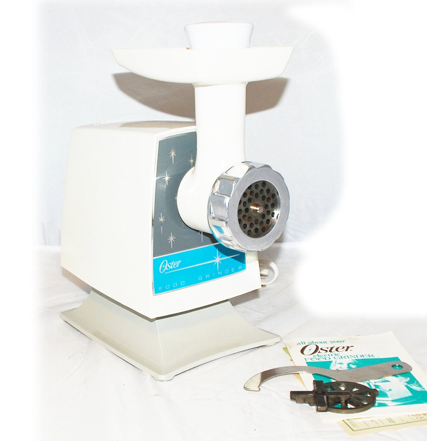 70s Oster 995 Electric Food & Meat Grinder Vintage New in Box