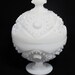 Vintage Press Cut Milk Glass Candy Dish