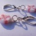 Christmas Earrings,Red and Glitter Peppermint Candy Charm Pierced Earrings. CKDesigns.us