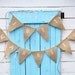 CLEARANCE SALE, just married burlap wedding bunting