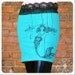 Teal Mini skirt - Electric Green Blue Skirt - MEDIUM SKIRT