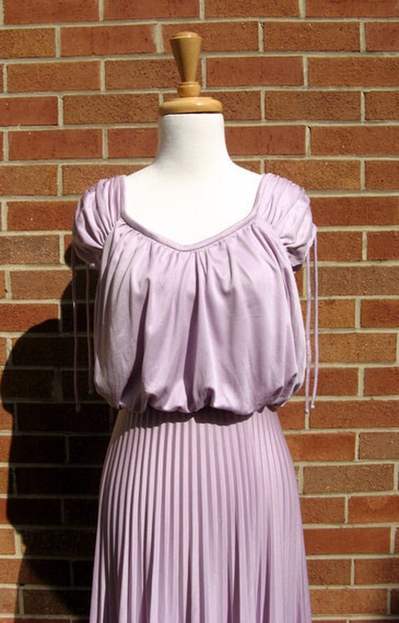 70s Purple Disco Party Dress Vintage / Medium