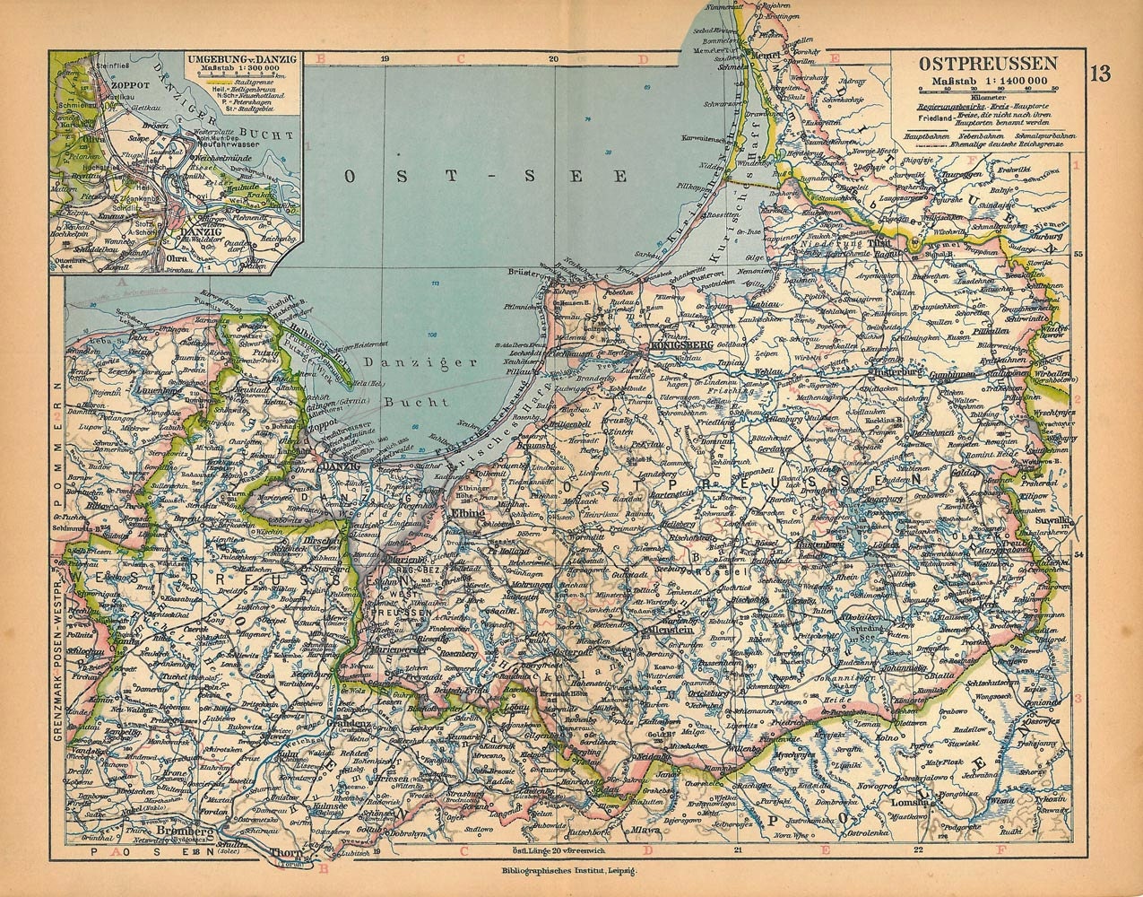 Карта пруссии до 1939