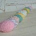 Easter Eggs - Spring Decoration in Pastel Vintage Chenille - Pink, Lavender,White,Aqua and yellow.