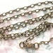20 Inch Necklace Chain - Vintage Textured Link Antiqued Brass-Plated Steel Chain