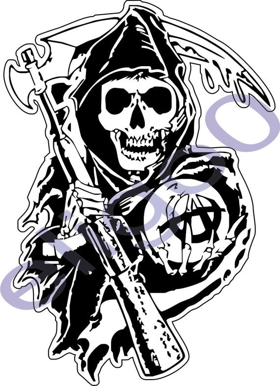 1x Sons of anarchy sticker Motorcycle ride car bumper decal