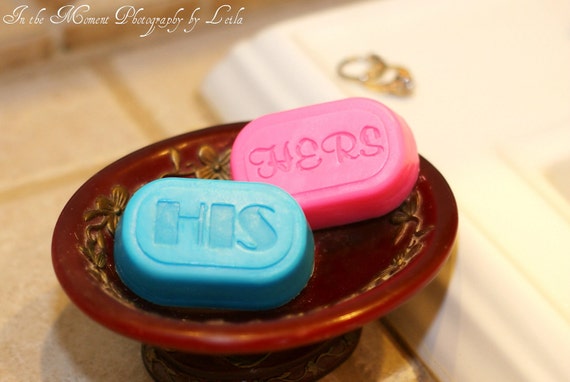 HIS & HERS SOAPS - Couples Bridal Shower, Wedding Favor, Wedding Soap, Guest Soaps, or Bachelorette Party, House Warming Gift Il_570xn