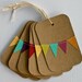 Custom Gift Tags with Bunting Set of 10--You Choose the Colors