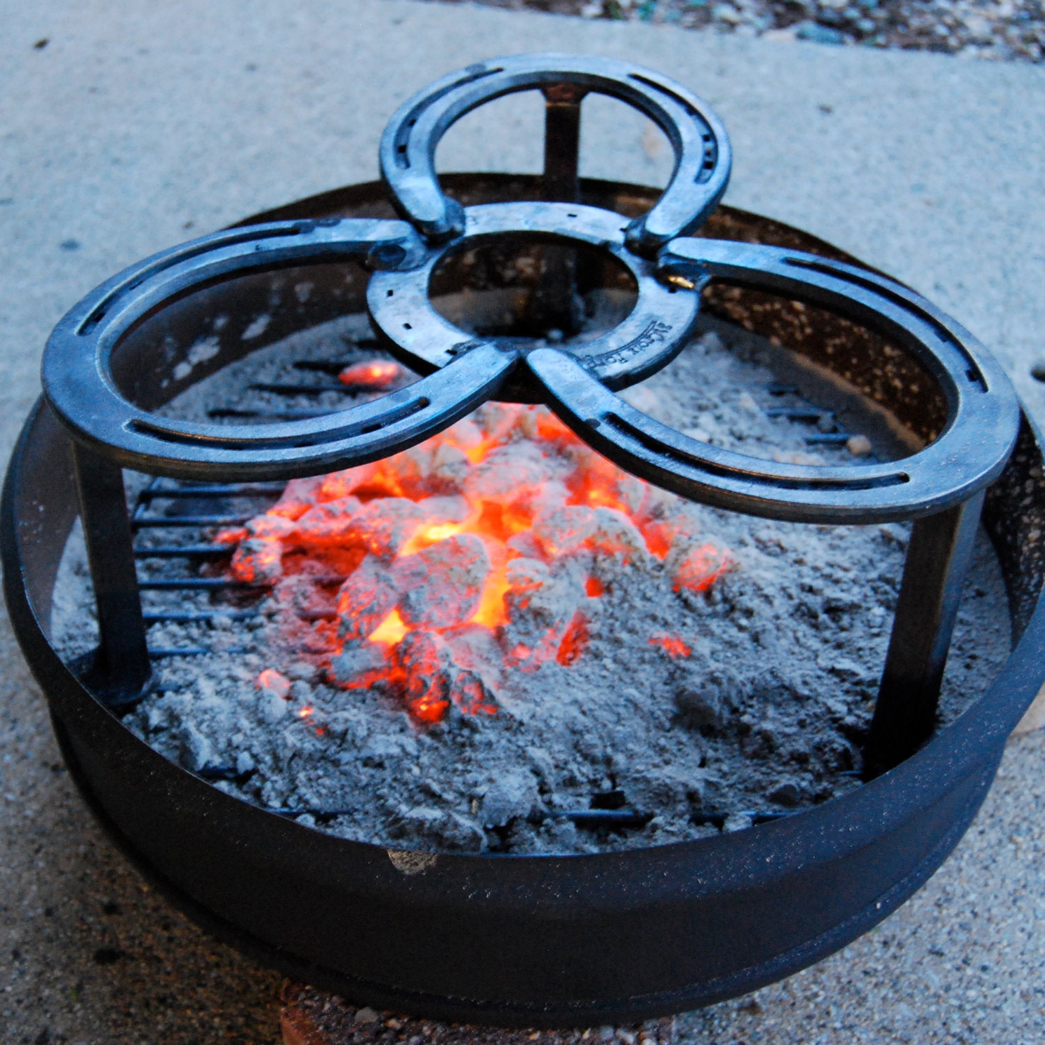 Fire pit insert cooking & camp fire ring by BlacksmithCreations