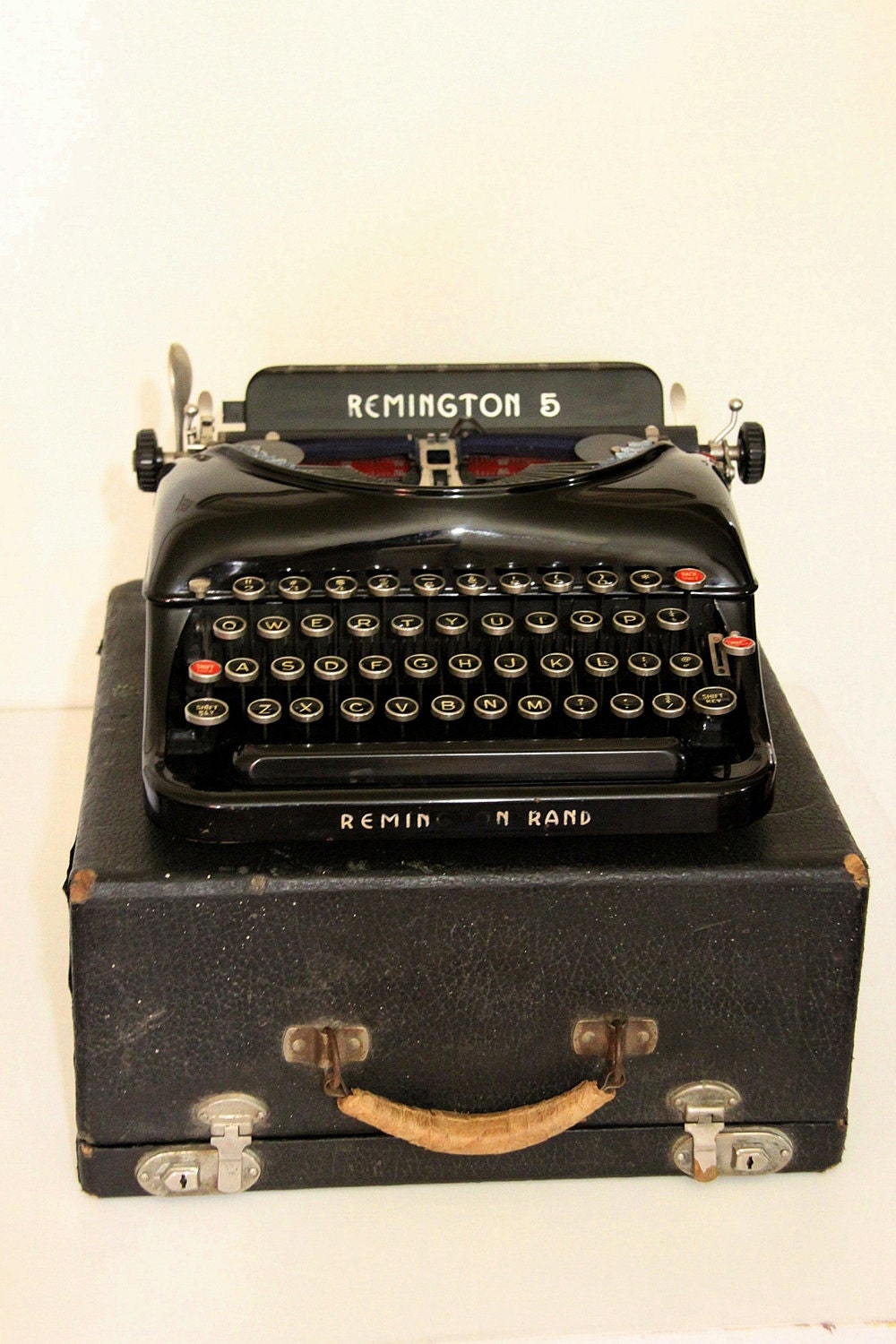 Vintage Typewriter Remington Rand number 5 Antique 1940's