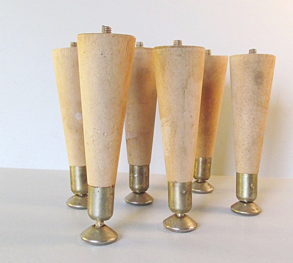 Pencil Leg Screw On Furniture Legs Set of 6