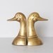 Bookends Solid Brass Duck Heads