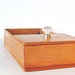 reserved for ALAN please do not buy Mid Century Desk Caddy Wooden Box Jewelry Stash