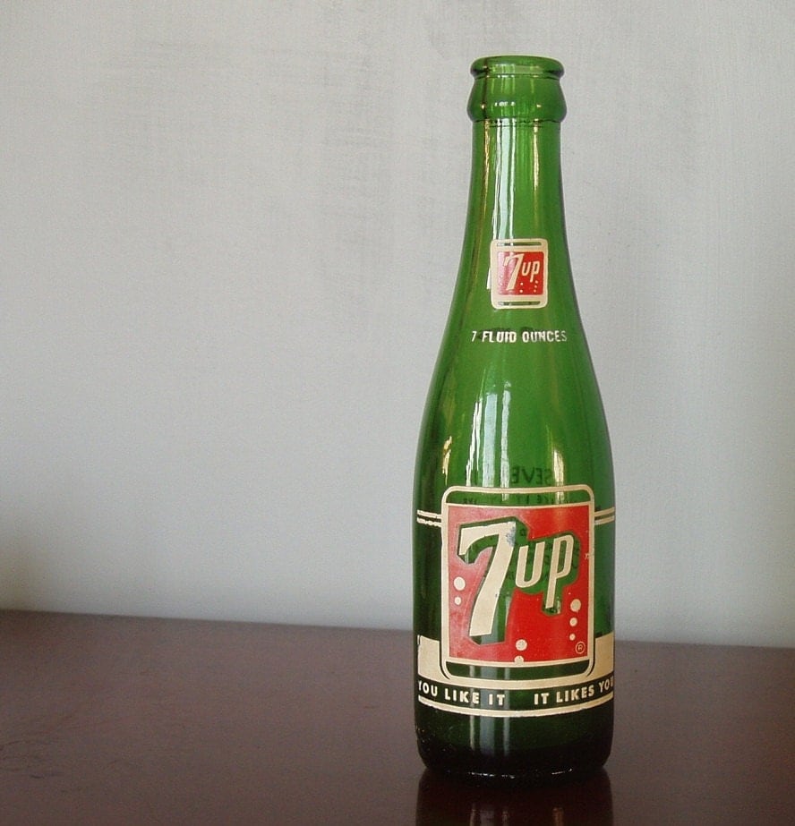 Reserved for Stephanie Vintage 7up bottle You Like It It