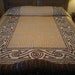BROWN and YELLOW POPS - Vintage Handmade Chenille Bedspread - 90" X 104" - Free Shipping