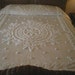 Sale - Gorgeous IVORY Everwear SATIN and CHENILLE Vintage Bedspread - Free Shipping