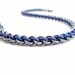 Blue Niobium Chainmail Bracelet Micro Chainmaille Jewelry