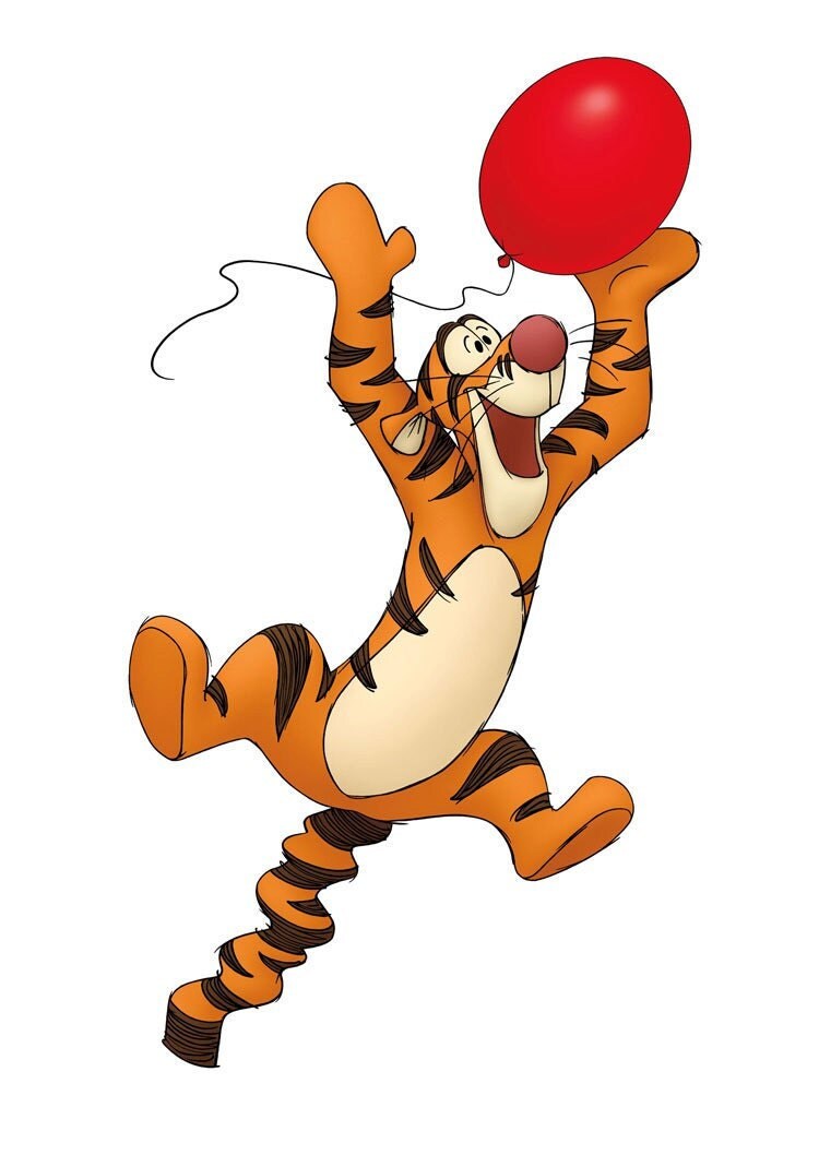5x6 tigger red balloon all color fabric iron on transfer 5x6 tigger red balloon all color fabric iron on transfer