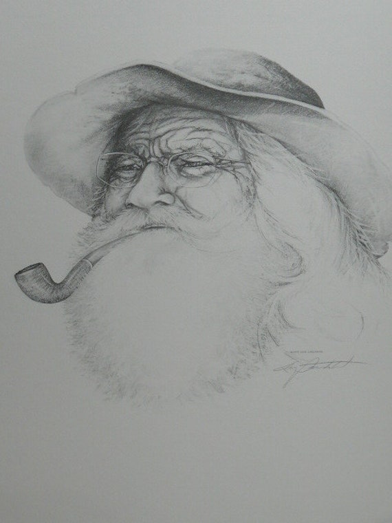 1979 Doug Lindstrand Alaska Pioneer Fisherman Old Man Smoking