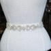 Clearance Bridal belt Sarah Crystal encrusted design on IVORY Grosgrain ribbon