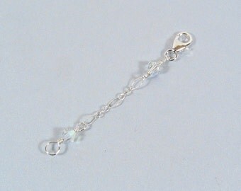 Crystal Necklace Extenders - Sterling Silver