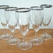 Vintage Silver Rim Wine Glasses Set of 5 Sherry Cordial Mad Men