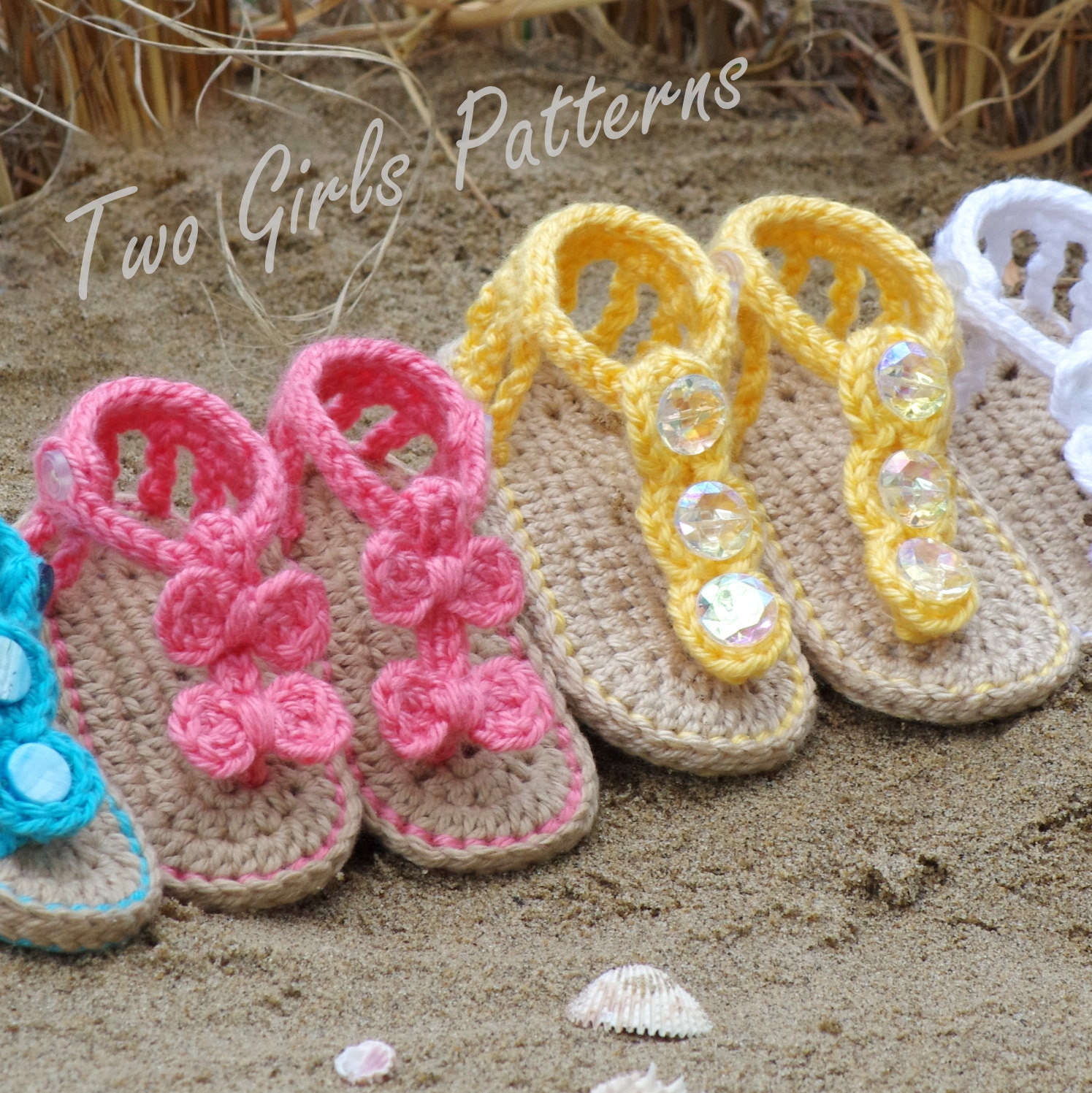 Baby crochet pattern sandal 2 Versions and Free barefoot