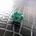 Emerald Green Rhinestone Vintage 1960's Ring Collectible Jewelry