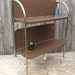 Retro Metal Serving Tea Cart 2 shelves Fold n Roll Versa Table by Re-Ly-On