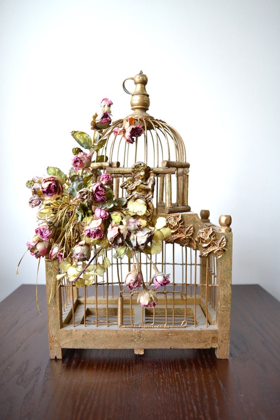 Architectural Metal Bird Cage Decorative Bird Cage Wooden