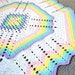 Rainbow Crochet Blanket - Handmade Crochet Rug - Pastel Colors with Geometric Pattern