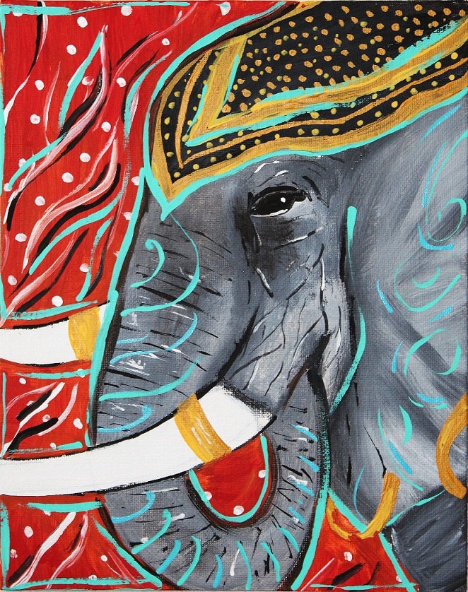 Painted Elephant Indian