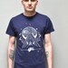 PYRAMID passage PSYCHEDELIC SUN navy blue silkscreened tee unisex size small