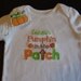 Girls Applique Pumpkin Bodysuit Onesie Halloween Cutest Pumpkin Baby Bodysuit Set Pumpkin Headband with Clippie Barrett
