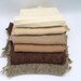 Wool piece supplies for crafts projects, stuffed animals, penny rugs, wool, neutral shades, 6 oversized pieces